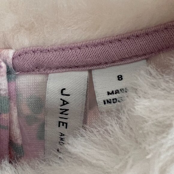 Janie and Jack purple floral dress with faux fur collar EUC like-new - Picture 9 of 9